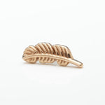 Feather 10mm (Curved Right) in 14k Rose Gold Threadless by BVLA