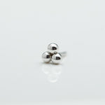 Tri Bead Cluster in 14k White Gold Threadless by BVLA