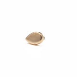 Flat Tear 4x2.5mm, 14k Rose Gold Threadless