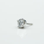 2mm Four Prong VS Diamond in 14k White Gold Threadless by BVLA