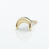 Moon 3mm, 14k Yellow Gold Threadless