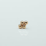 Quad Bead Cluster in 14k Rose Gold Threadless by BVLA