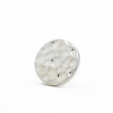 Hammered Disc 3mm in 14k White Gold Threadless by BVLA